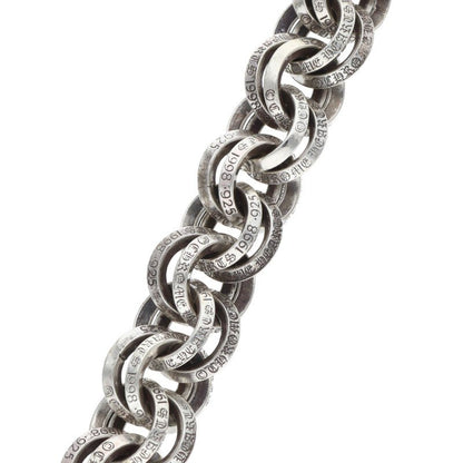 Chrome Hearts 2 Double B Ring Silver Bracelet Size ONE SIZE