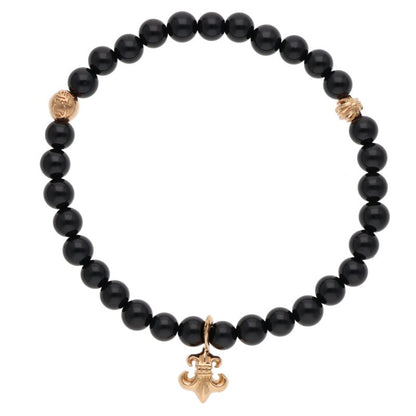 Chrome Hearts 22K 6mm BS Fleur Bead Bracelet Size ONE SIZE