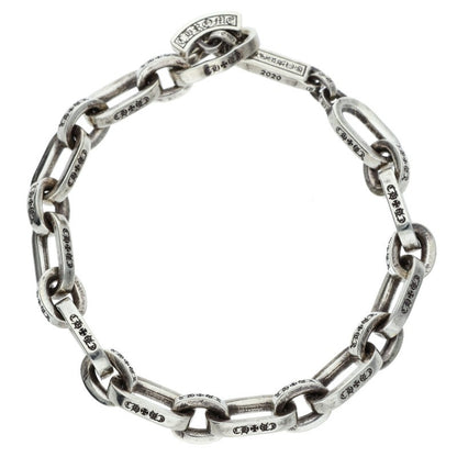 Chrome Hearts PAPER E CHAIN Silver Bracelet Size 8INCH
