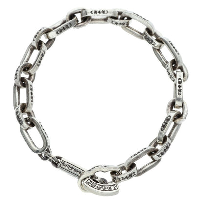 Chrome Hearts PAPER E CHAIN Silver Bracelet Size 8INCH