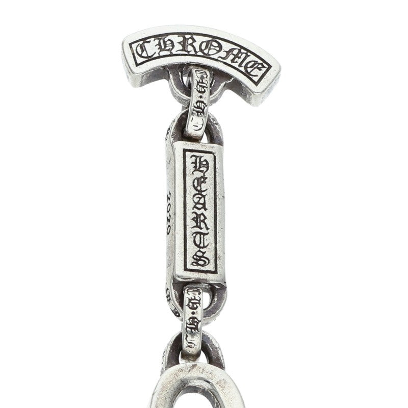 Chrome Hearts PAPER E CHAIN Silver Bracelet Size 8INCH