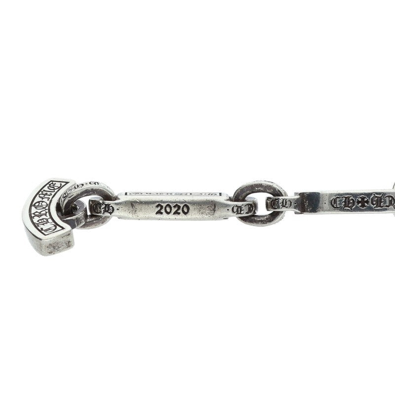 Chrome Hearts PAPER E CHAIN Silver Bracelet Size 8INCH