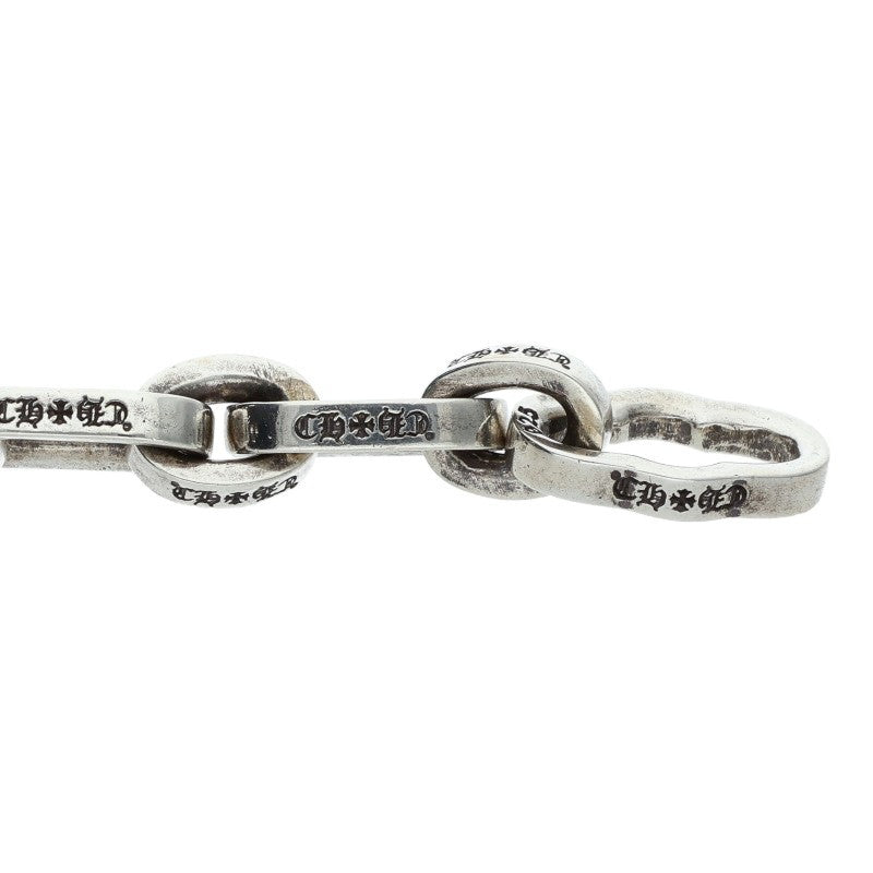 Chrome Hearts PAPER E CHAIN Silver Bracelet Size 8INCH