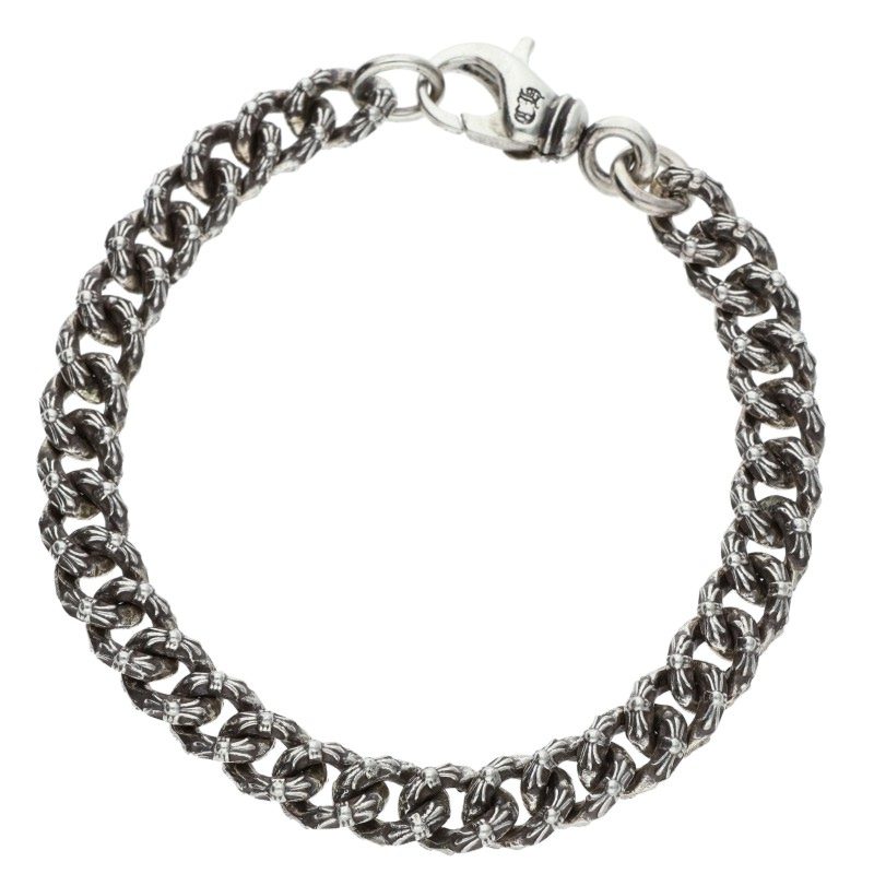Chrome Hearts XTRA FNCY MINI Silver Bracelet Size 7INCH