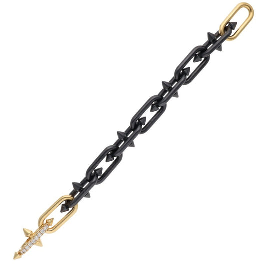 TIFFANY&Co. K18YG Titanium Diamond Titan Bracelet Size M