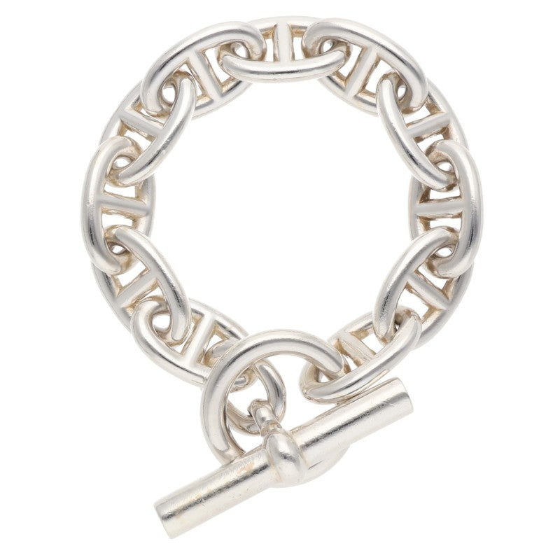 HERMES Chaine d'Ancre TGM Silver Bracelet Size 11LINK
