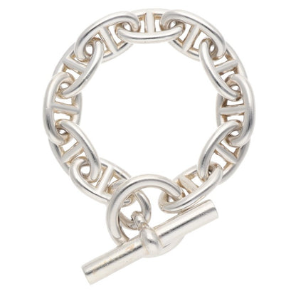 HERMES Chaine d'Ancre TGM Silver Bracelet Size 11LINK