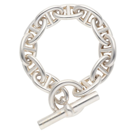 HERMES Chaine d'Ancre TGM Silver Bracelet Size 11LINK