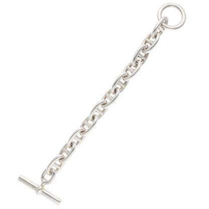 HERMES Chaine d'Ancre TGM Silver Bracelet Size 11LINK