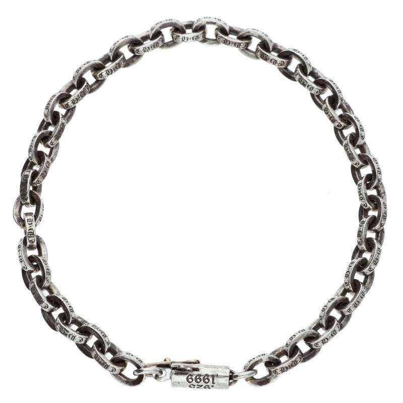 Chrome Hearts PAPER CHAIN Silver Bracelet 925/14K Size 7 Inch