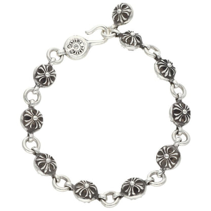 Chrome Hearts Silver #2 Cross Ball Bracelet Size ONE SIZE
