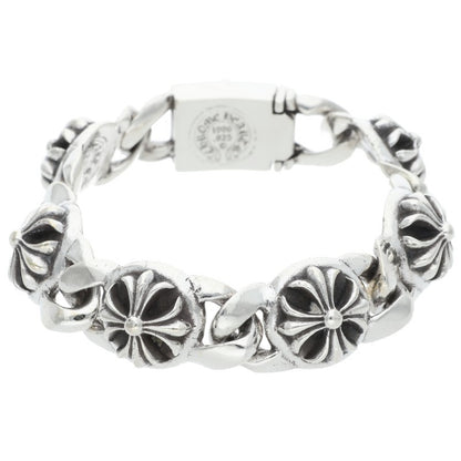 Chrome Hearts CROSS LINK Silver Bracelet 925 Size ONE SIZE