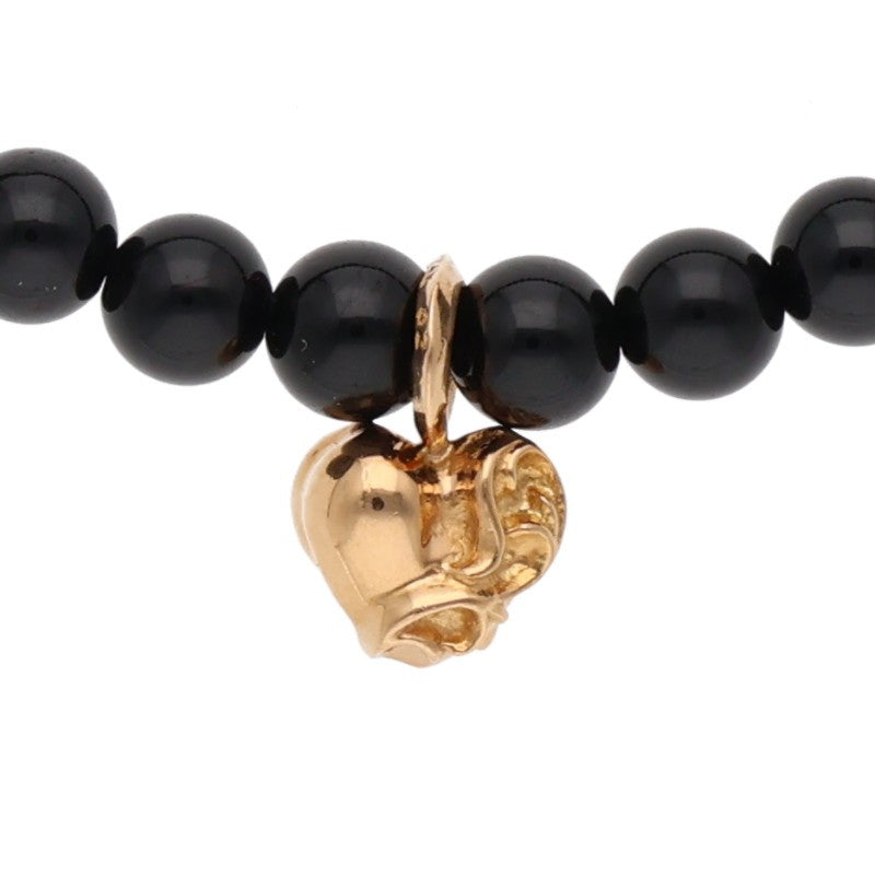 Chrome Hearts 22K Stack Heart Bead Bracelet
