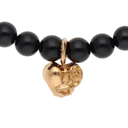 Chrome Hearts 22K Stack Heart Bead Bracelet