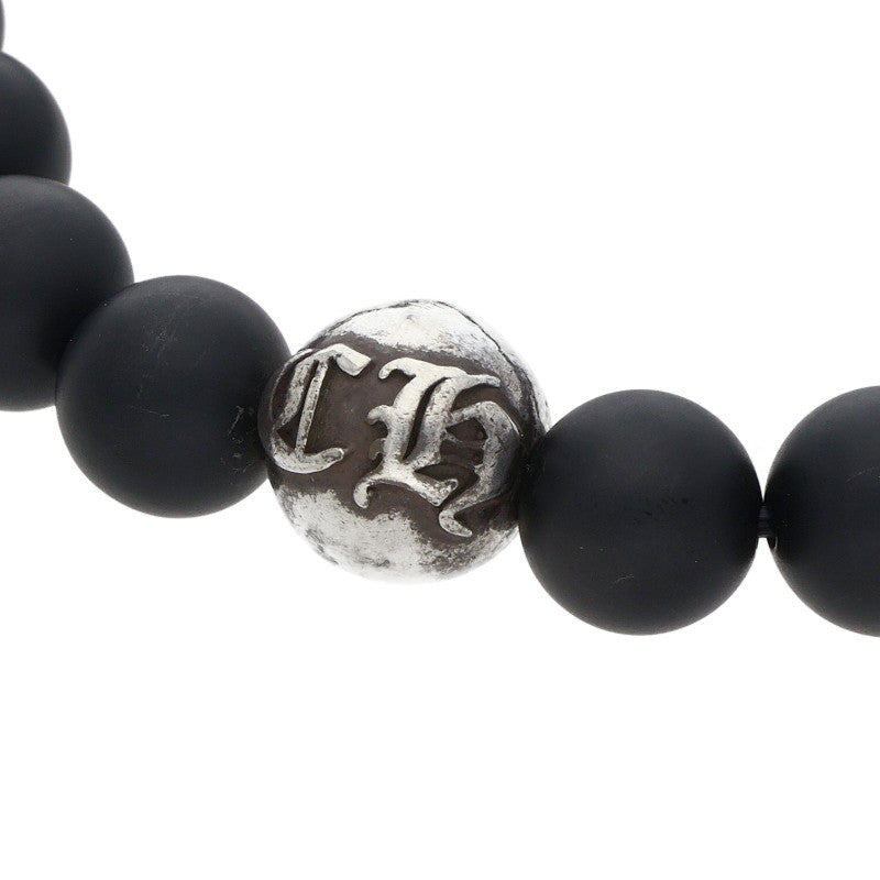 Chrome Hearts 8mm Black Silver Bead Bracelet