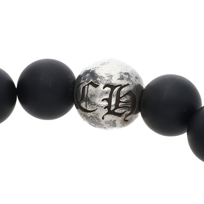 Chrome Hearts 8mm Black Silver Bead Bracelet