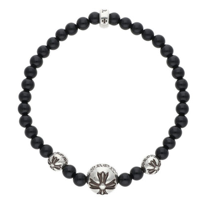 Chrome Hearts 4mm Onyx Bead Bracelet