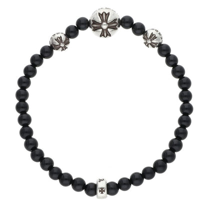 Chrome Hearts 4mm Onyx Bead Bracelet
