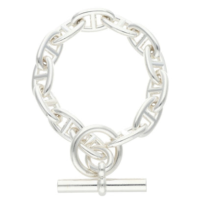 HERMES Chaine d'Ancre GM 925 Silver Bracelet Size 13LINK