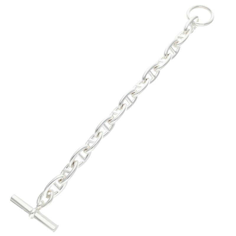 HERMES Chaine d'Ancre GM 925 Silver Bracelet Size 13LINK