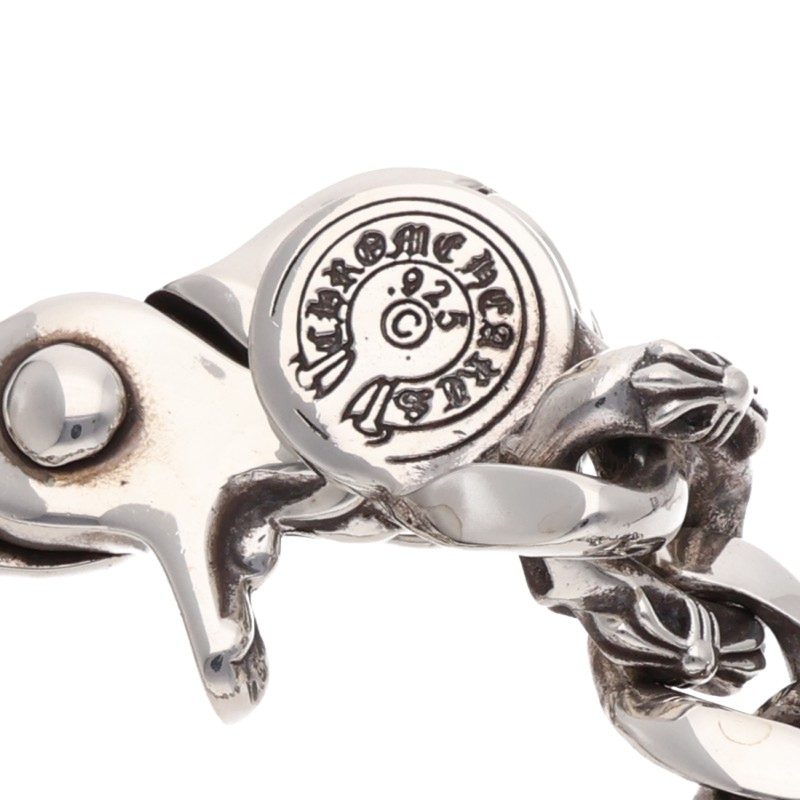 Chrome Hearts Fancy Link Clip Silver Bracelet Size 13LINK
