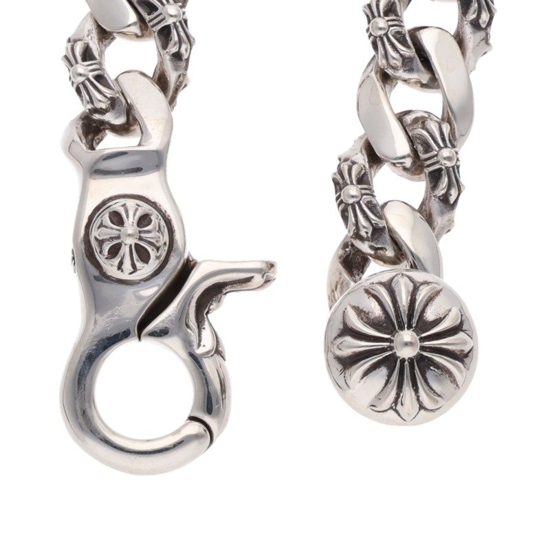 Chrome Hearts Fancy Link Clip Silver Bracelet Size 13LINK