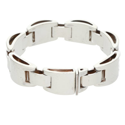 HERMES Luna Park Silver Bracelet Size ONE SIZE