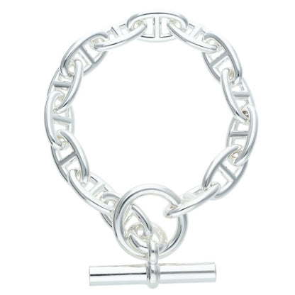 HERMES Chaine d'Ancre GM Silver Bracelet Size 14LINK