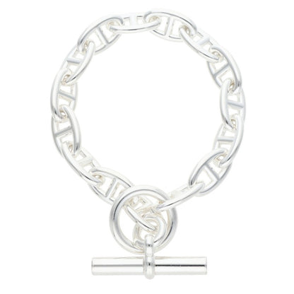 HERMES Silver Chaine d'Ancre GM Bracelet Size 15LINK
