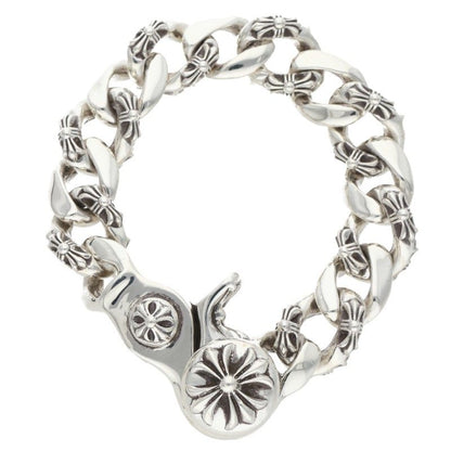 Chrome Hearts FNCY CHN LNK Fancy Bracelet Silver Size 13LINK