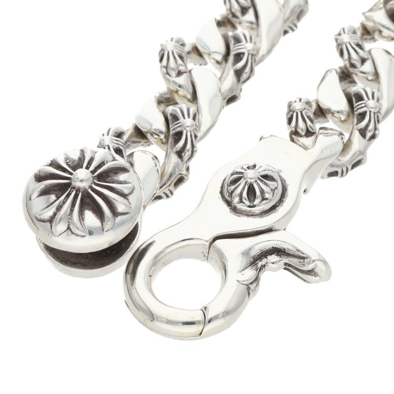 Chrome Hearts FNCY CHN LNK Fancy Bracelet Silver Size 13LINK