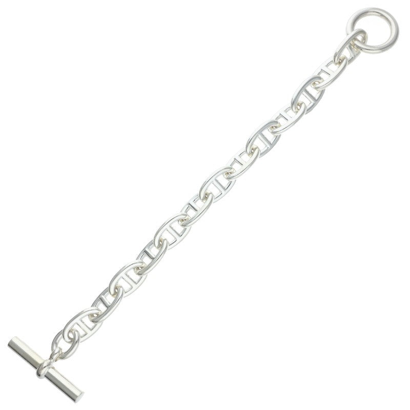 HERMES Chaine d'Ancre TGM Silver Bracelet Size 13LINK