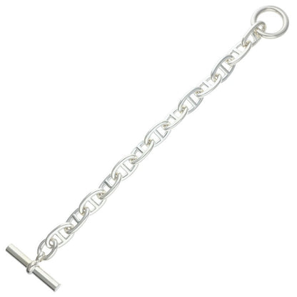 HERMES Chaine d'Ancre TGM Silver Bracelet Size 13LINK