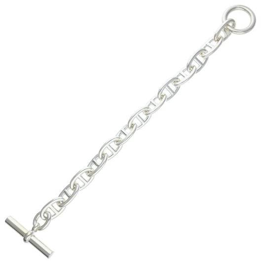 HERMES Chaine d'Ancre TGM Silver Bracelet Size 13LINK