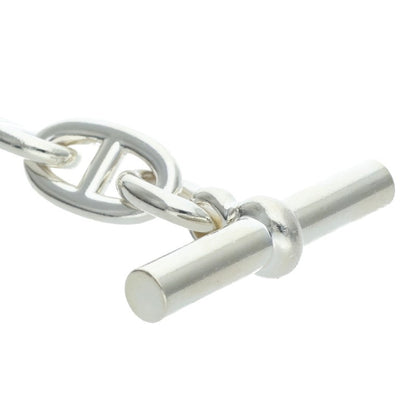 HERMES Chaine d'Ancre TGM Silver Bracelet Size 13LINK