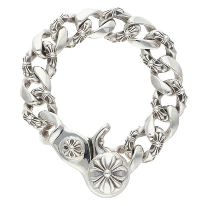 Chrome Hearts FNCY CHN LNK Silver Bracelet 925 Size 13LINK