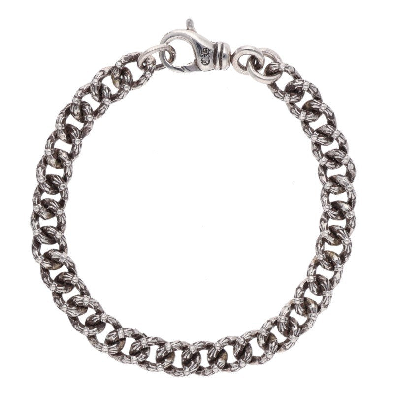 Chrome Hearts XTRA FNCY MINI Silver Bracelet Size 7INCH