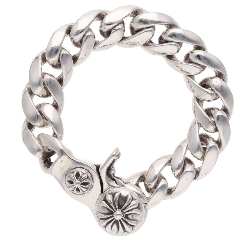Chrome Hearts CLSC CHN LNK Silver Bracelet Size 13LINK