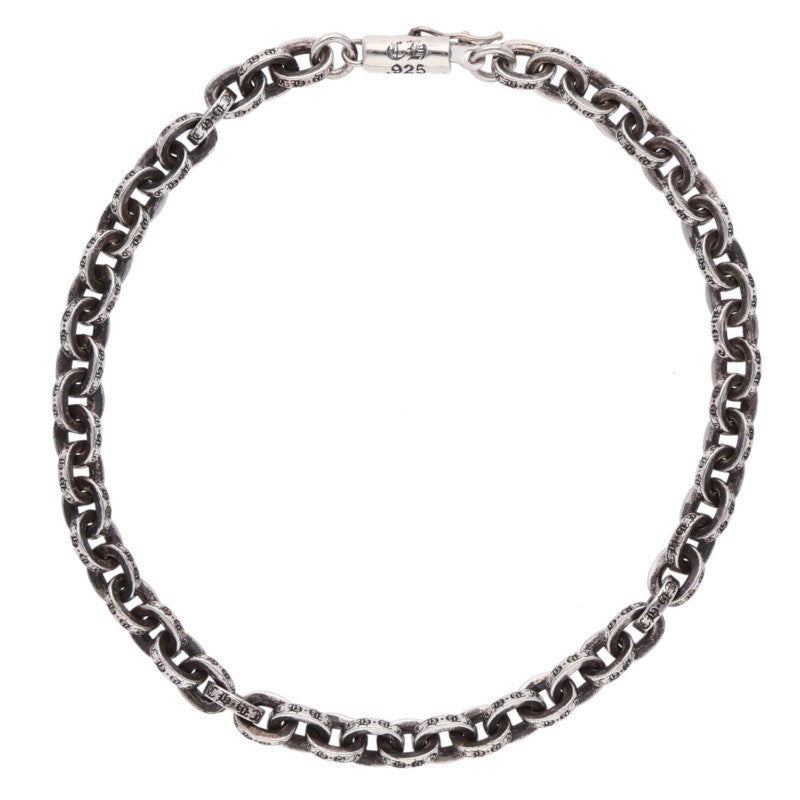 Chrome Hearts PAPER CHAIN Silver Bracelet Size 8INCH