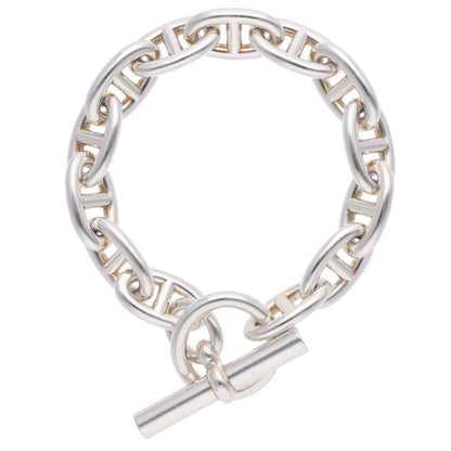 HERMES Chaine d'Ancre GM Silver Bracelet 925 Size 13LINK