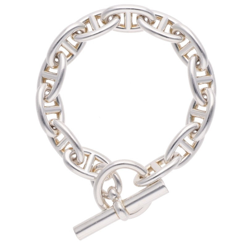 HERMES Chaine d'Ancre GM Silver Bracelet 925 Size 13LINK