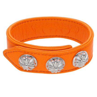 Chrome Hearts 3BTN 2SNP Bracelet Orange/Silver Size ONE SIZE