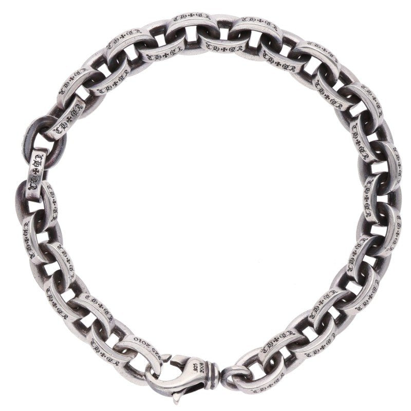 Chrome Hearts Large Paper Chain Silver Bracelet Size 8INCH