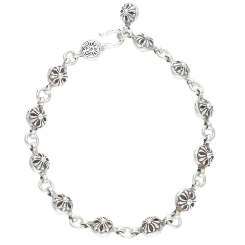 Chrome Hearts NO1 BALL Cross Silver Bracelet Size ONE SIZE