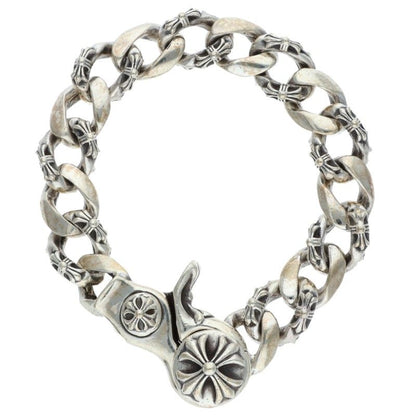 Chrome Hearts FNCY CHN LNK 925 Silver Bracelet Size 15LINK