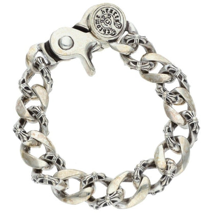 Chrome Hearts FNCY CHN LNK 925 Silver Bracelet Size 15LINK