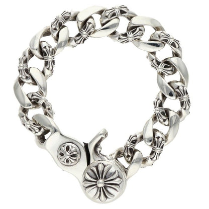 Chrome Hearts FNCY CHN LNK 925 Silver Bracelet Size 13LINK