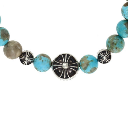 Chrome Hearts 8mm Bead Blue Silver Bracelet