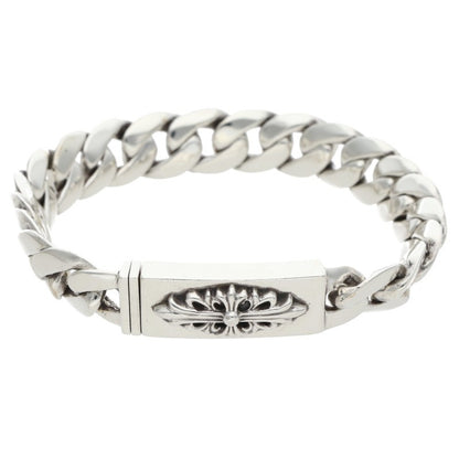 Chrome Hearts ID BBY FLRL CRS Silver Bracelet Size 20LINK