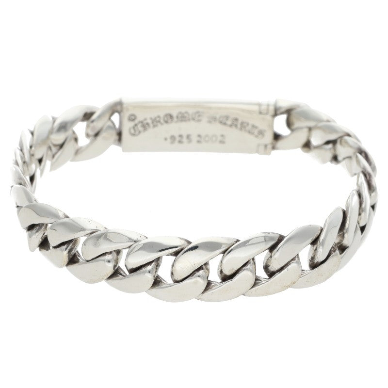 Chrome Hearts ID BBY FLRL CRS Silver Bracelet Size 20LINK